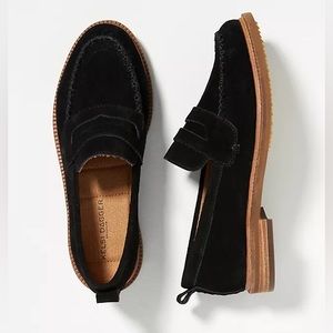 Kelsi Dagger Lens Black Suede Loafer 8
